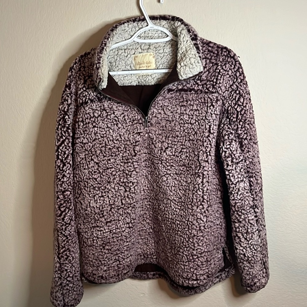 Burgundy Sherpa Altr’d State Sherpa Jacket - Size Large